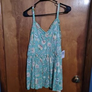 Torrid Mint Green Floral Tank Top